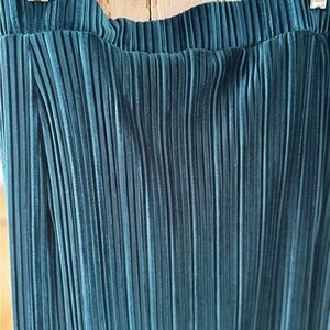 Modcloth Blue A-Line Pleated Skirt for Casual Work